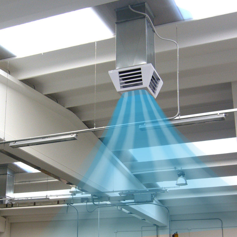 RAFFRESCATORI EVAPORATIVI FISSI INDUSTRIALI INSTALLAZIONE A SOFFITTO
